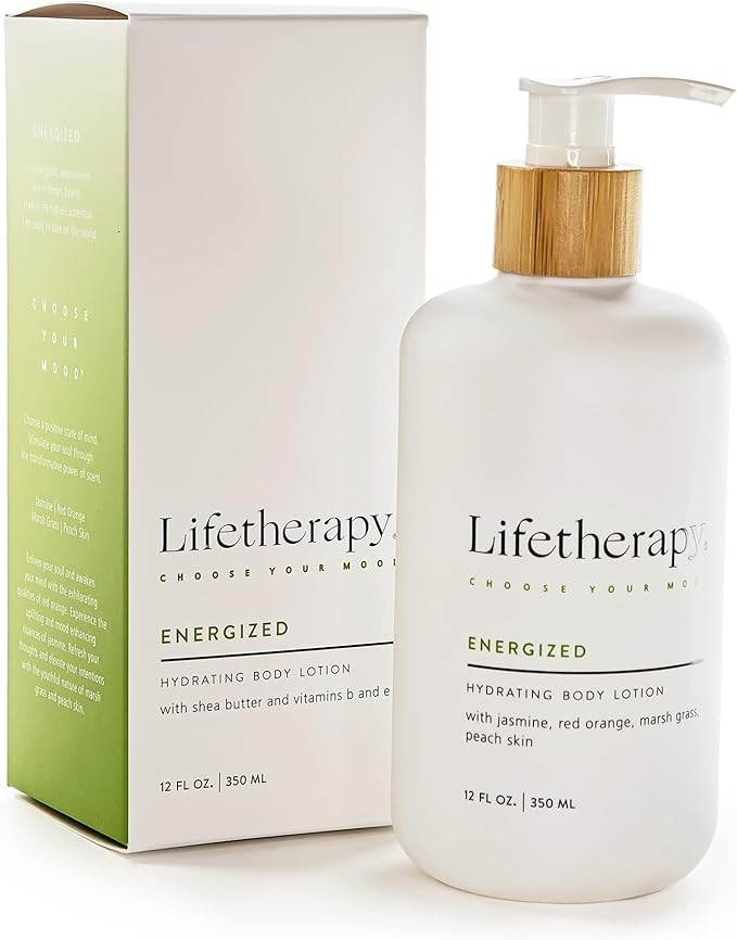 Lifetherapy Hydrating Lotion For Hand & Body | Non Greasy Lightweight Lotion Made with Shea Butter (Energized) - Image 2